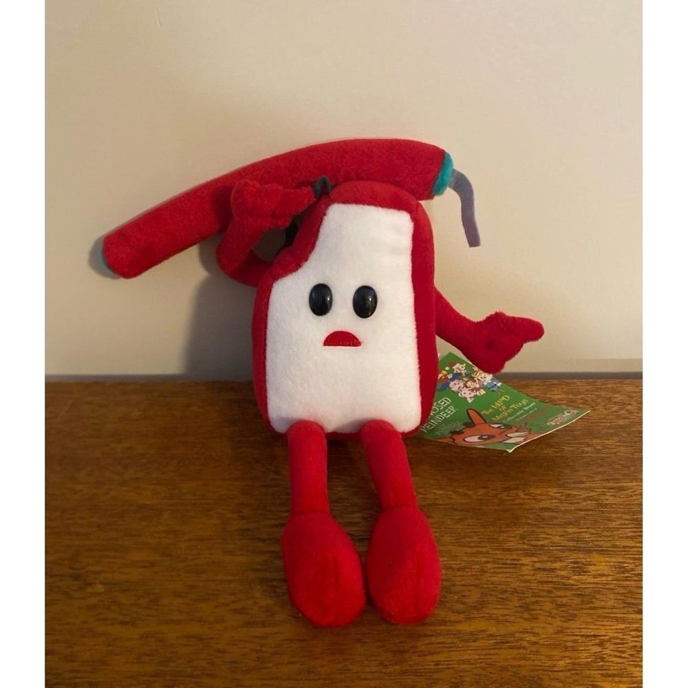 1999 Rudolph Misfit Water Jelly Pistol Island Misfit Toys 7" Plush NWT